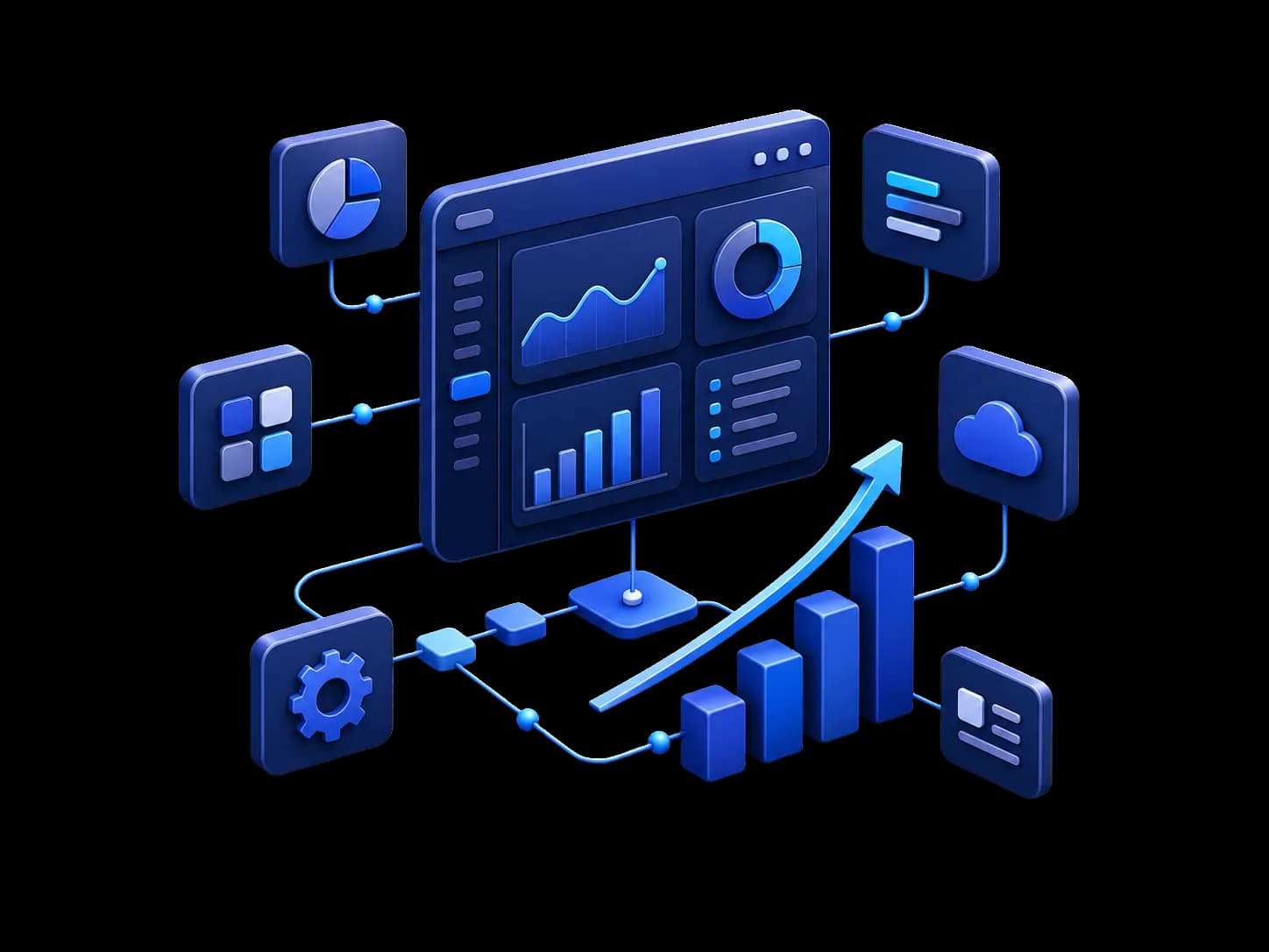 Connected digital ecosystem for business analysis and growth