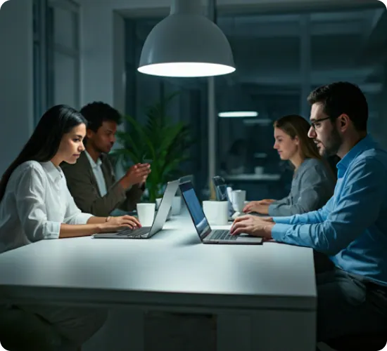 A team developing digital solutions