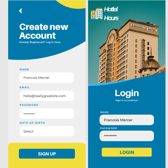 The Hotelhouse app for booking rooms by the hour